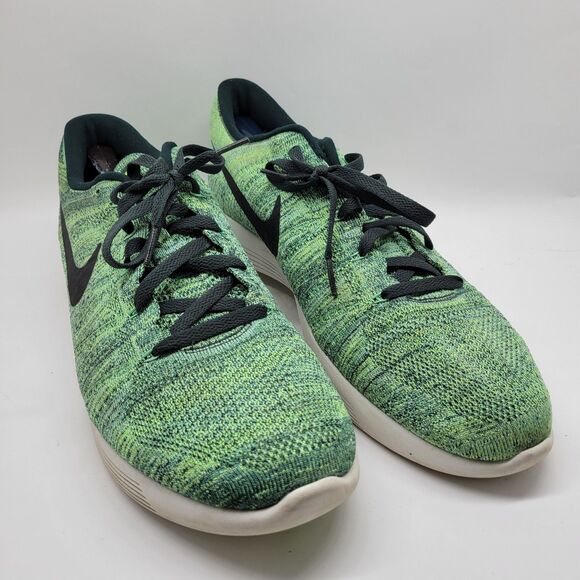 Nike 843764-300 LunarEpic Flyknit Mens Seaweed Green Running Sneakers Size US 15 - Picture 1 of 16